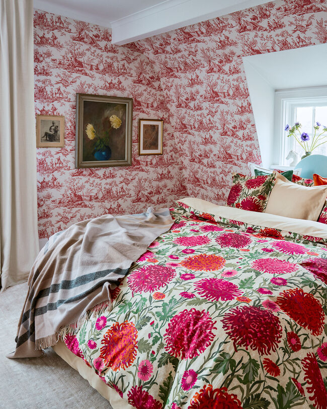 Dahlia Flower Bettdeckenbezug