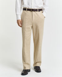 Relaxed Fit Herringbone Anzughose mit Noppeneffekt