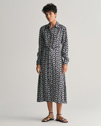 G Patterned Hendblusenkleid