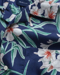 Pure Prep Relaxed Fit Kurzarm-Hemd aus Lyocell mit Blumenprint