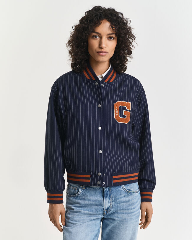 Pinstripe Varsity Jacke