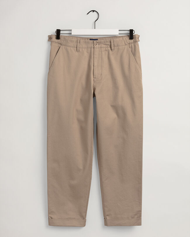 Tapered Chinohose aus Baumwolle