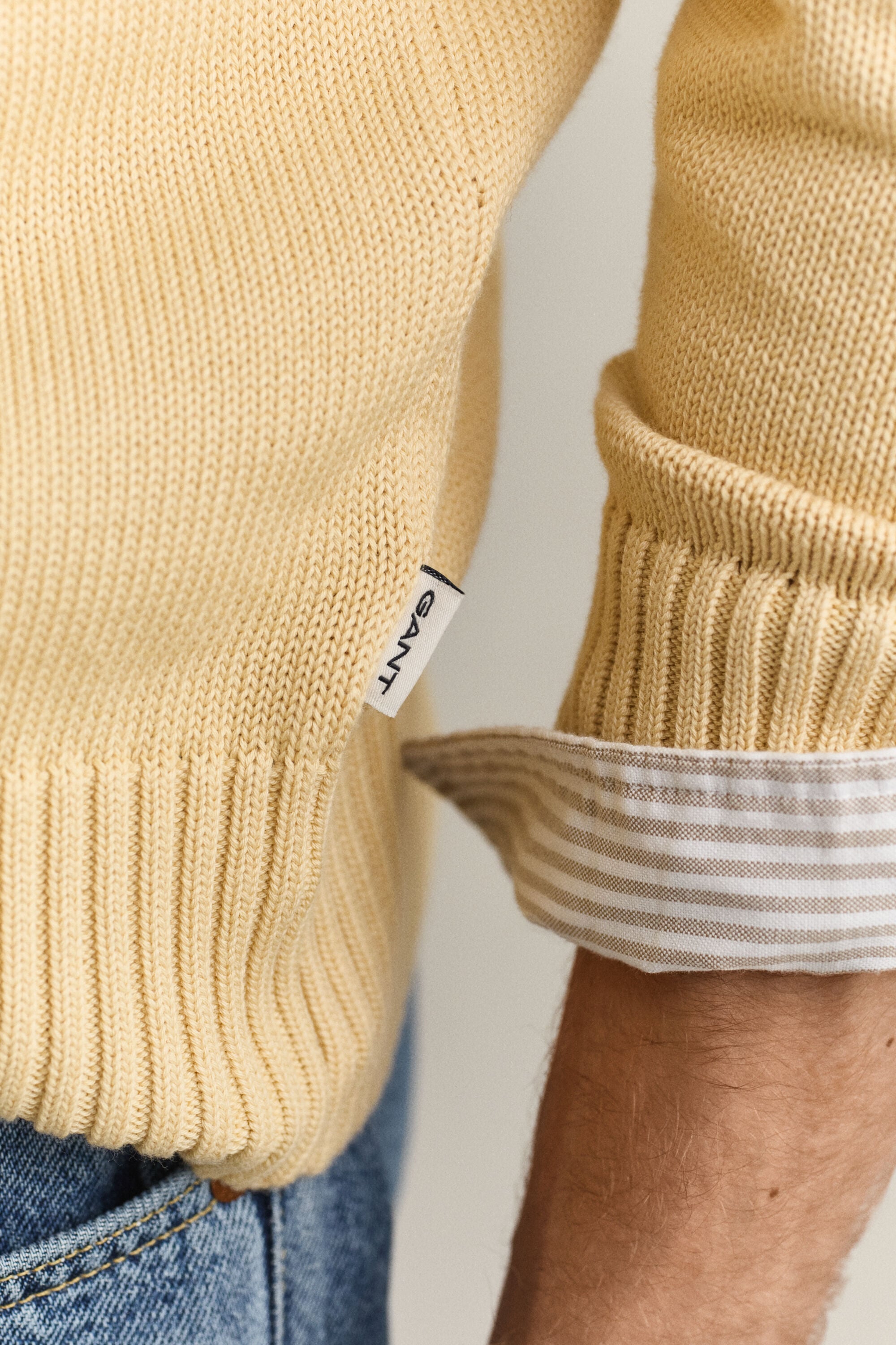 Geknöpfter Pullover aus Supima-Baumwolle