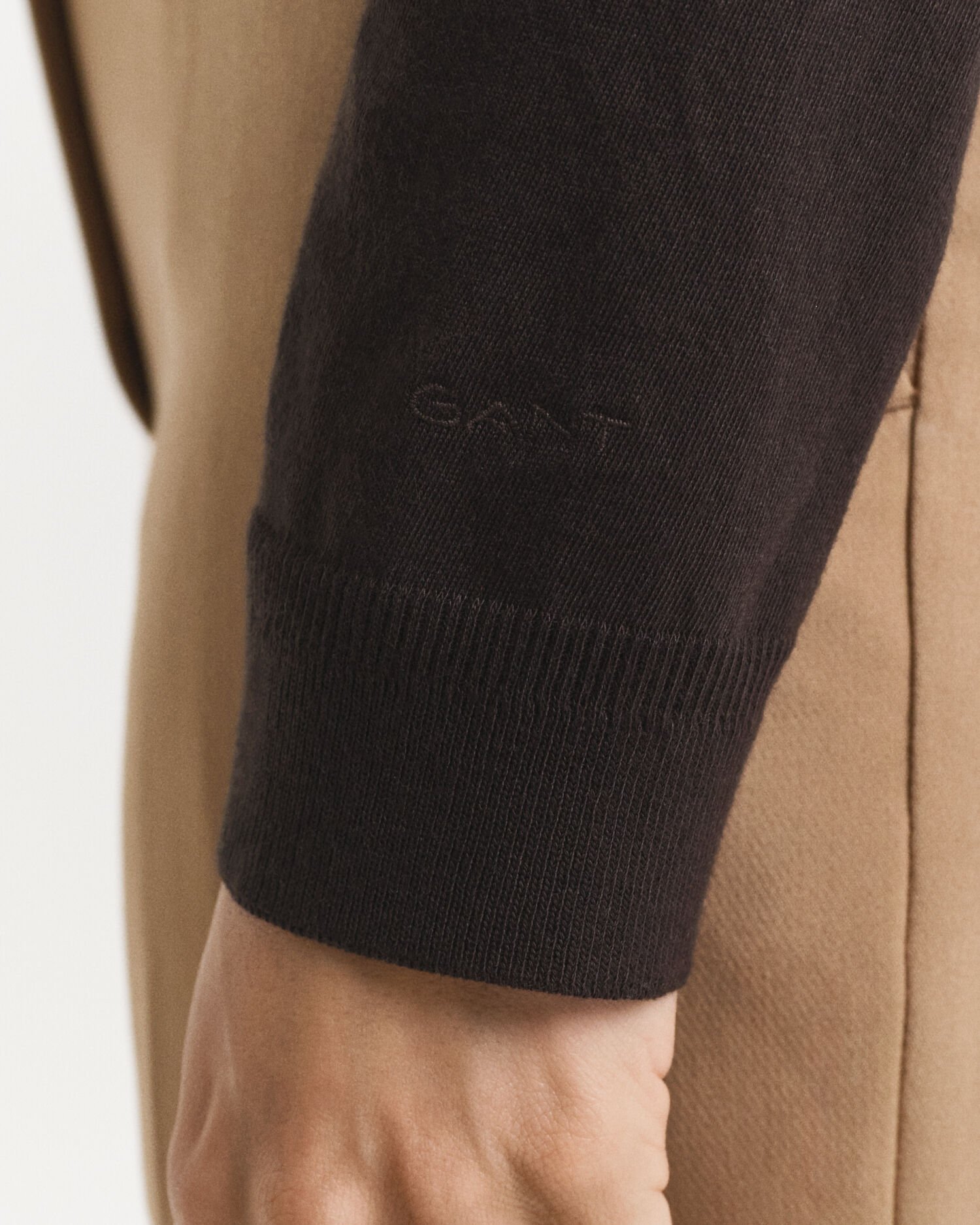 Nahtloses Langarm-Poloshirt mit Knöpfen