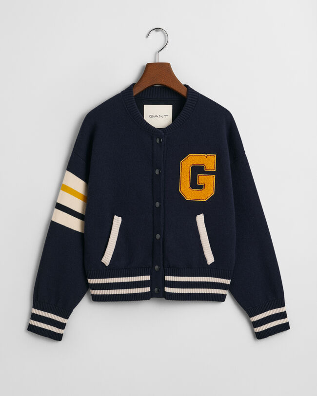 Gestrickte GANT Varsity Jacke