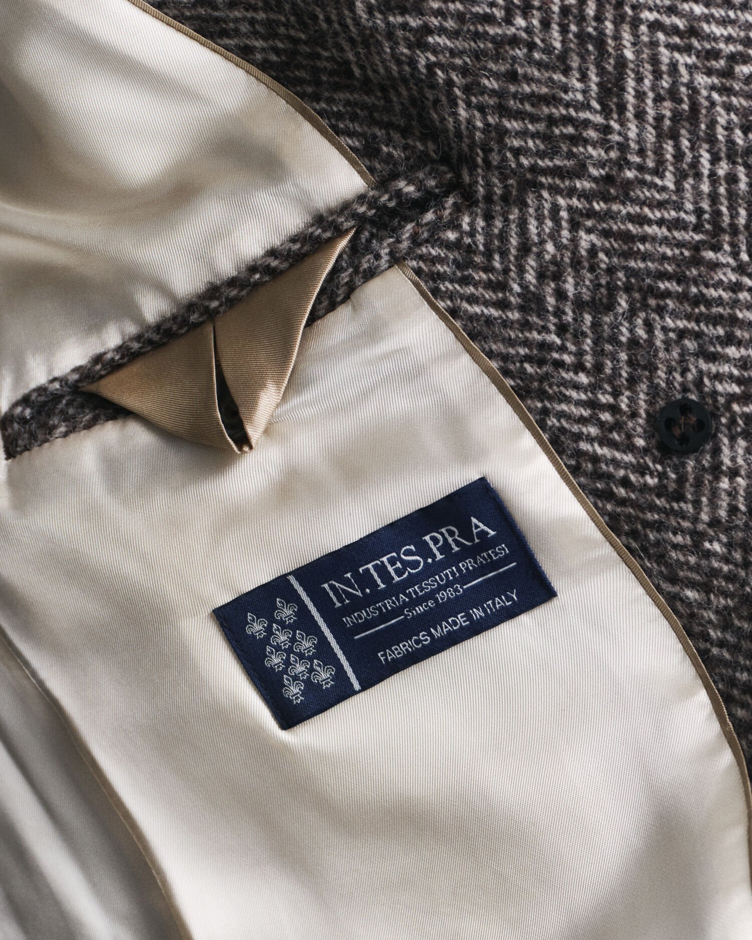 Manteau en laine mélangée à chevrons