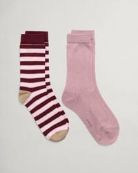 2er-Pack Glitzer Socken mit Streifen