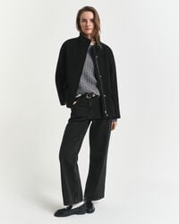 Kurze Reißverschlussjacke aus Wolle