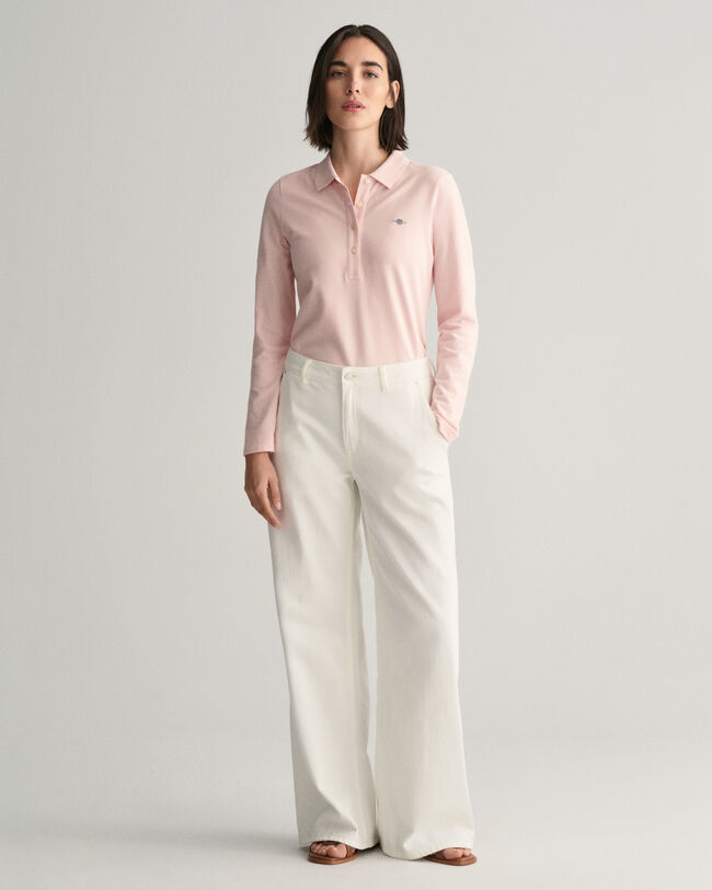 Shield Piqu&eacute; Langarm-Poloshirt