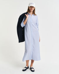 Tonal Seersucker Kleid mit Streifen