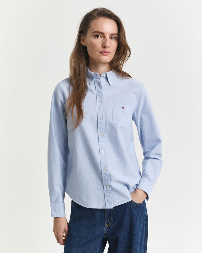 Regular Fit Classic Oxford-Bluse