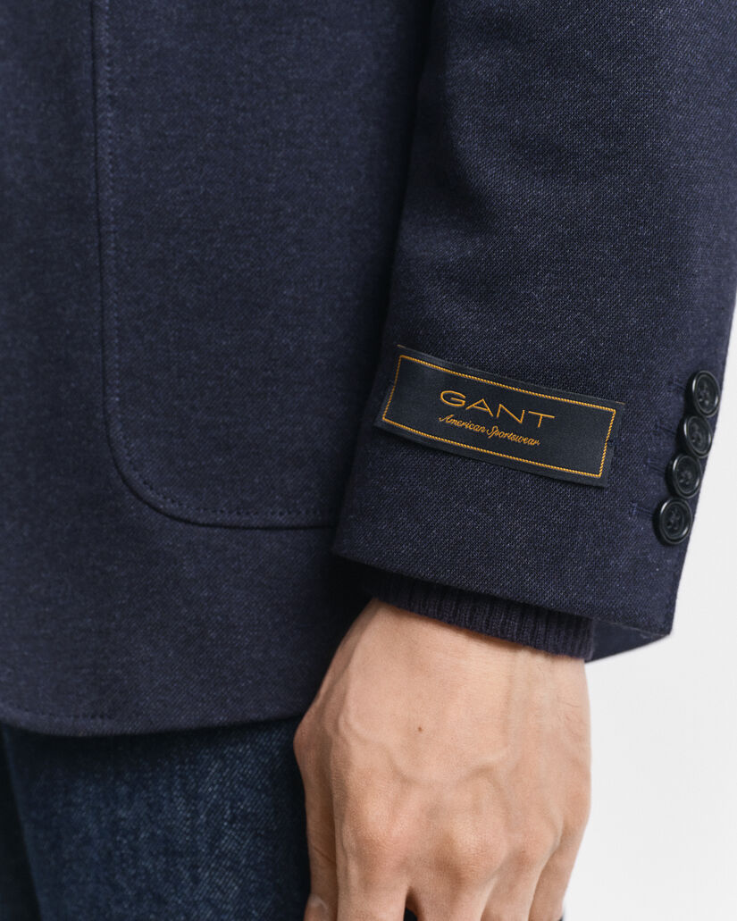 Slim Fit Two-Toned Sakko aus Jersey-Piqué