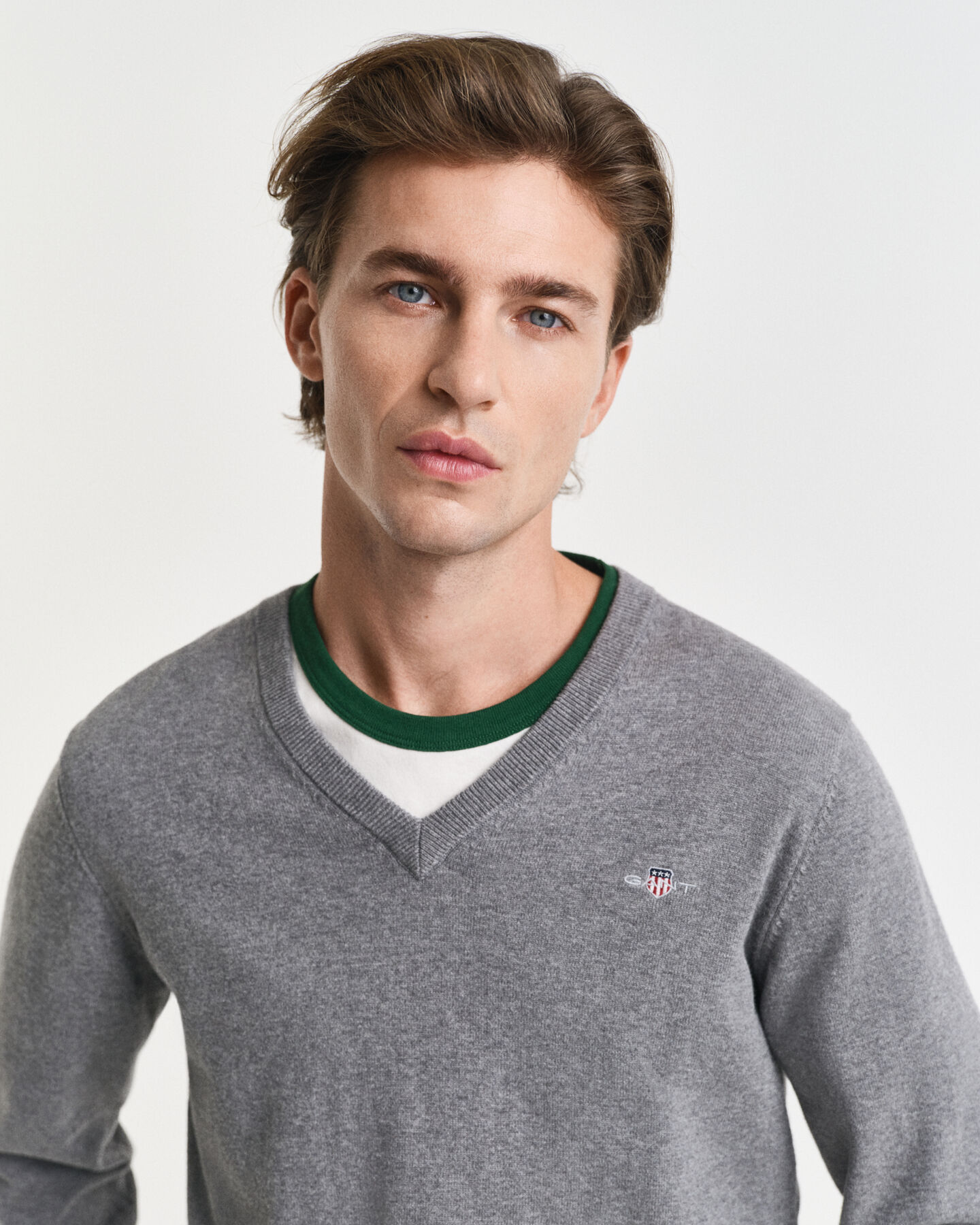 Klassischer V-Neck Pullover aus Baumwolle
