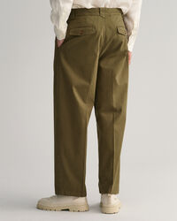 Twill-Chinohose mit B&uuml;gelfalten