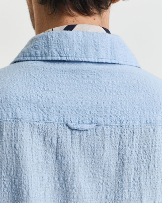 Relaxed Fit Kurzarmhemd mit Struktur