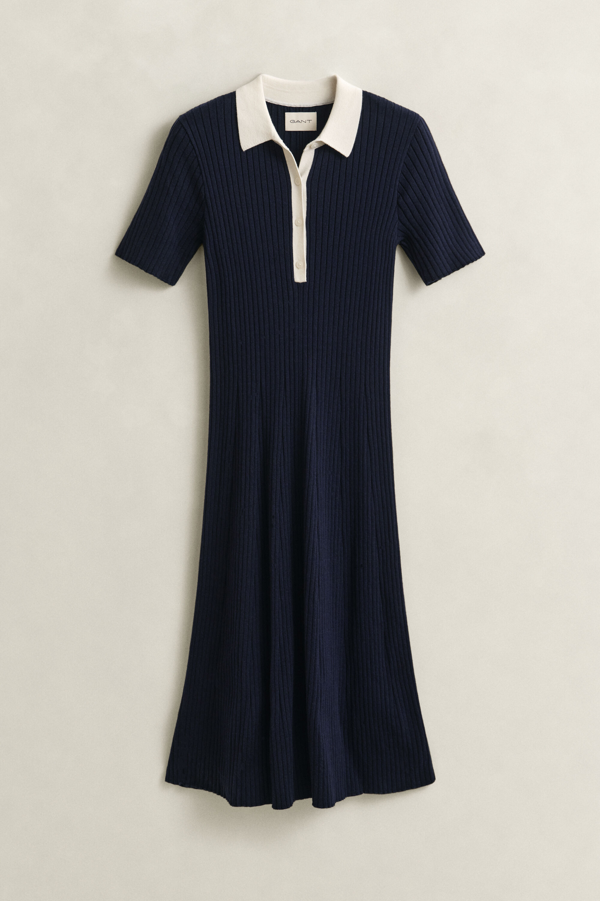 Rib Knit Polo Dress