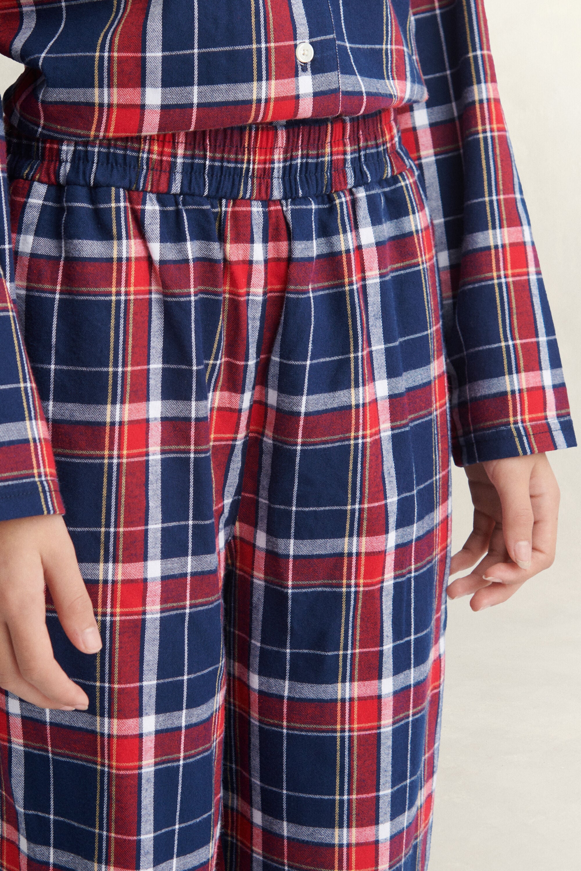 Pyjama en flanelle à motif écossais Ado