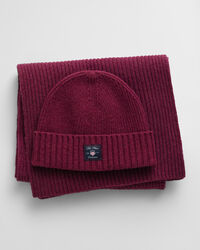 Teens Beanie und Schal aus Wolle im Geschenkset
