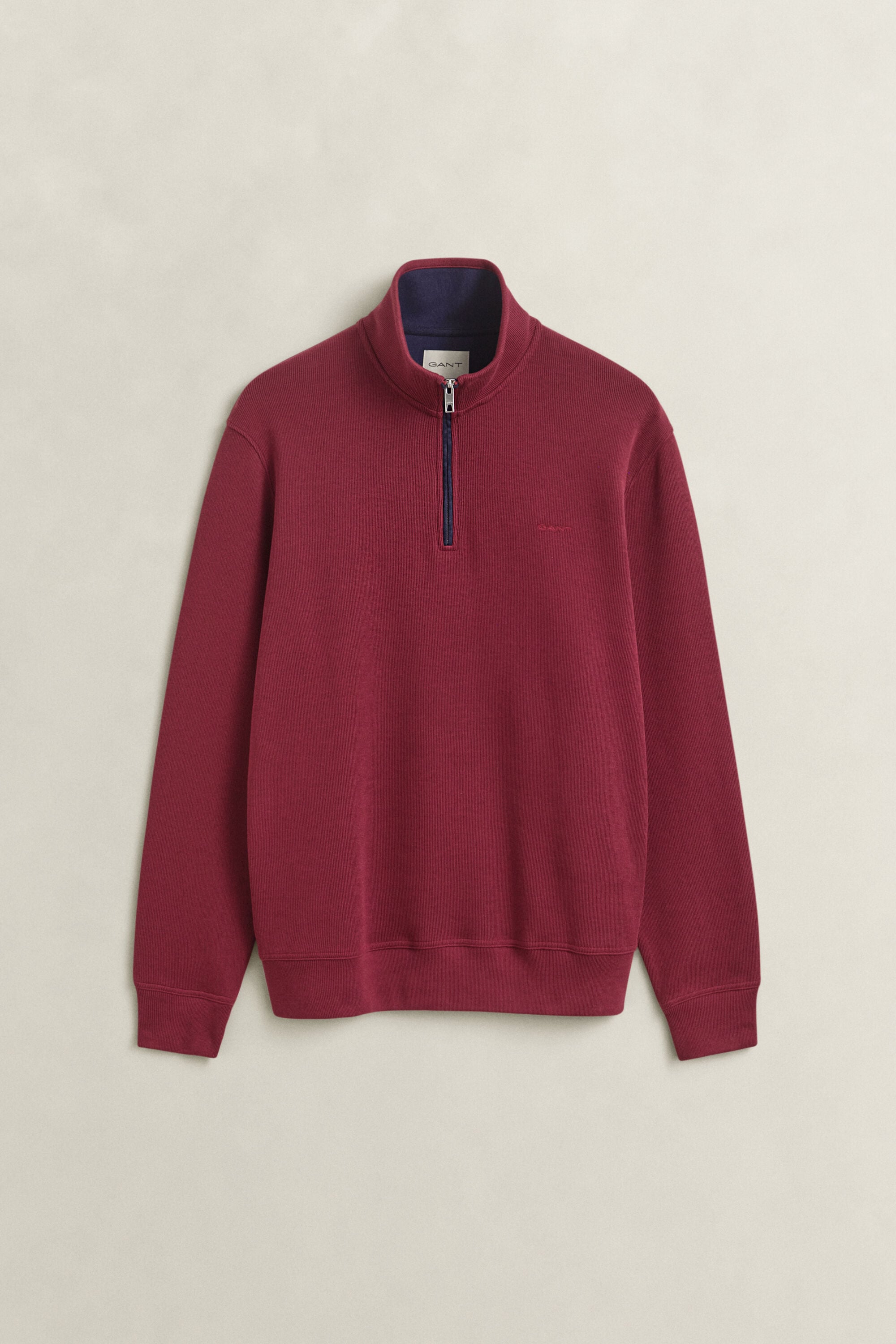 Sacker Rib Sweatshirt mit Reißverschlusskragen