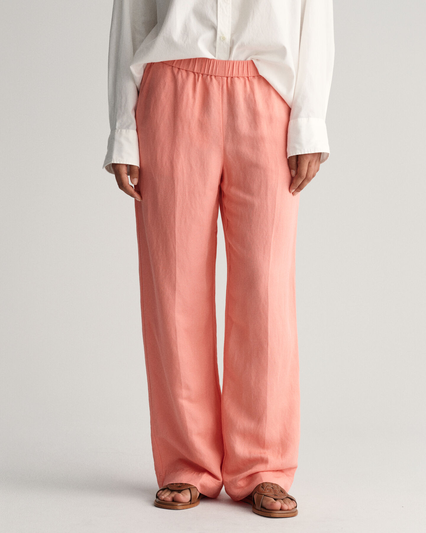 Relaxed Fit Leinenmix Pull-On Hose