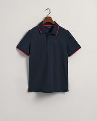 Tipped Piqu&eacute; Poloshirt mit Kontraststreifen