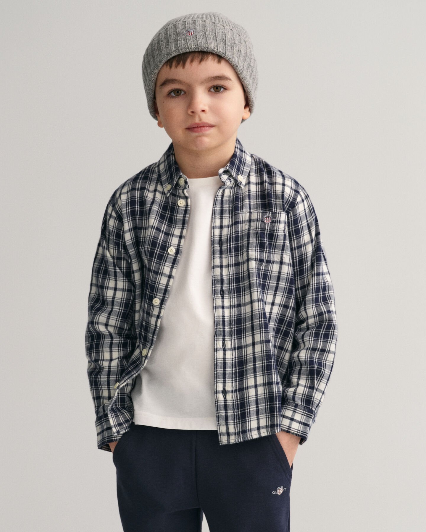Kids Regular Fit Flanellhemd mit Karomuster