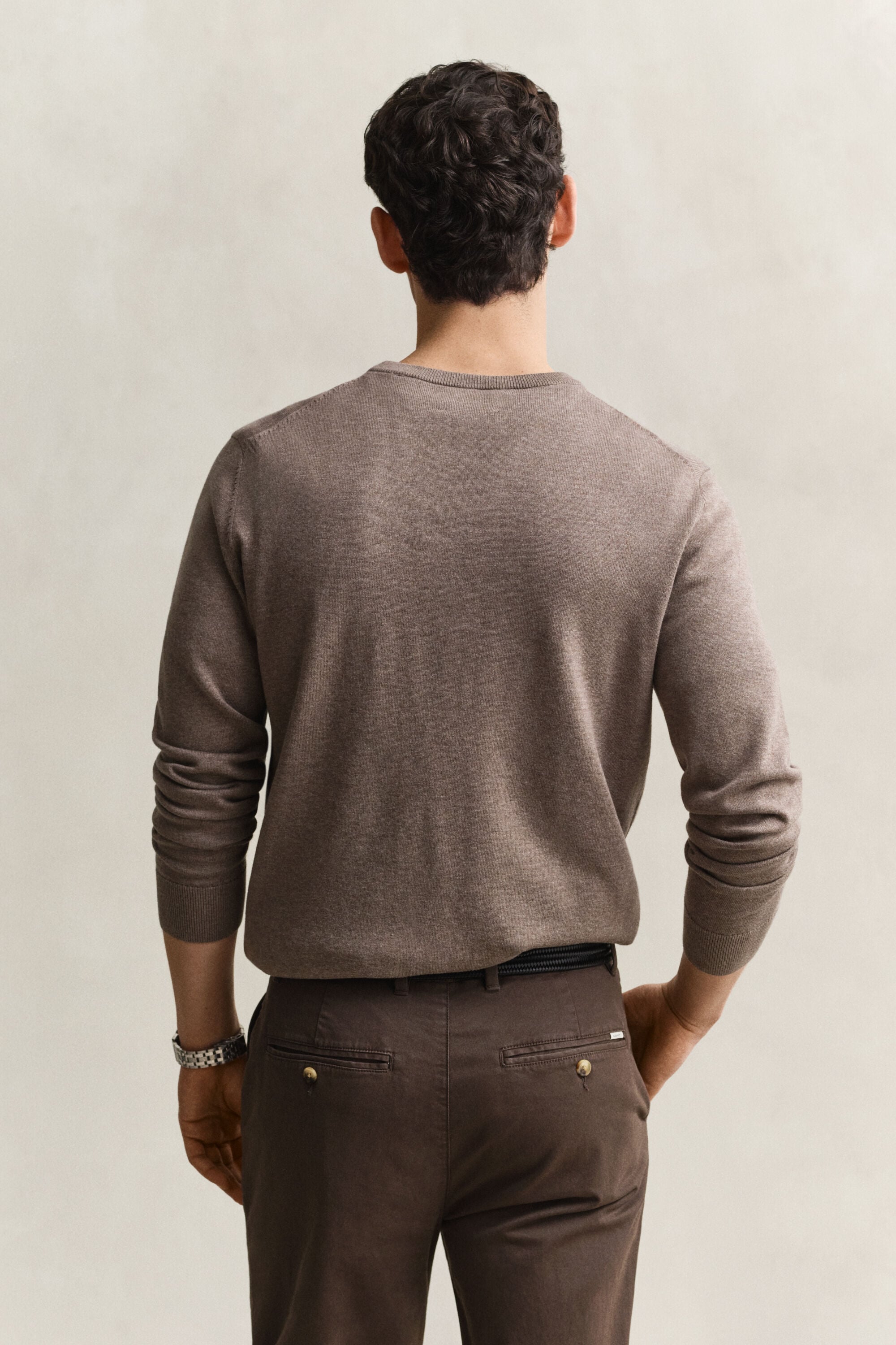 Maglia girocollo in cotone classico