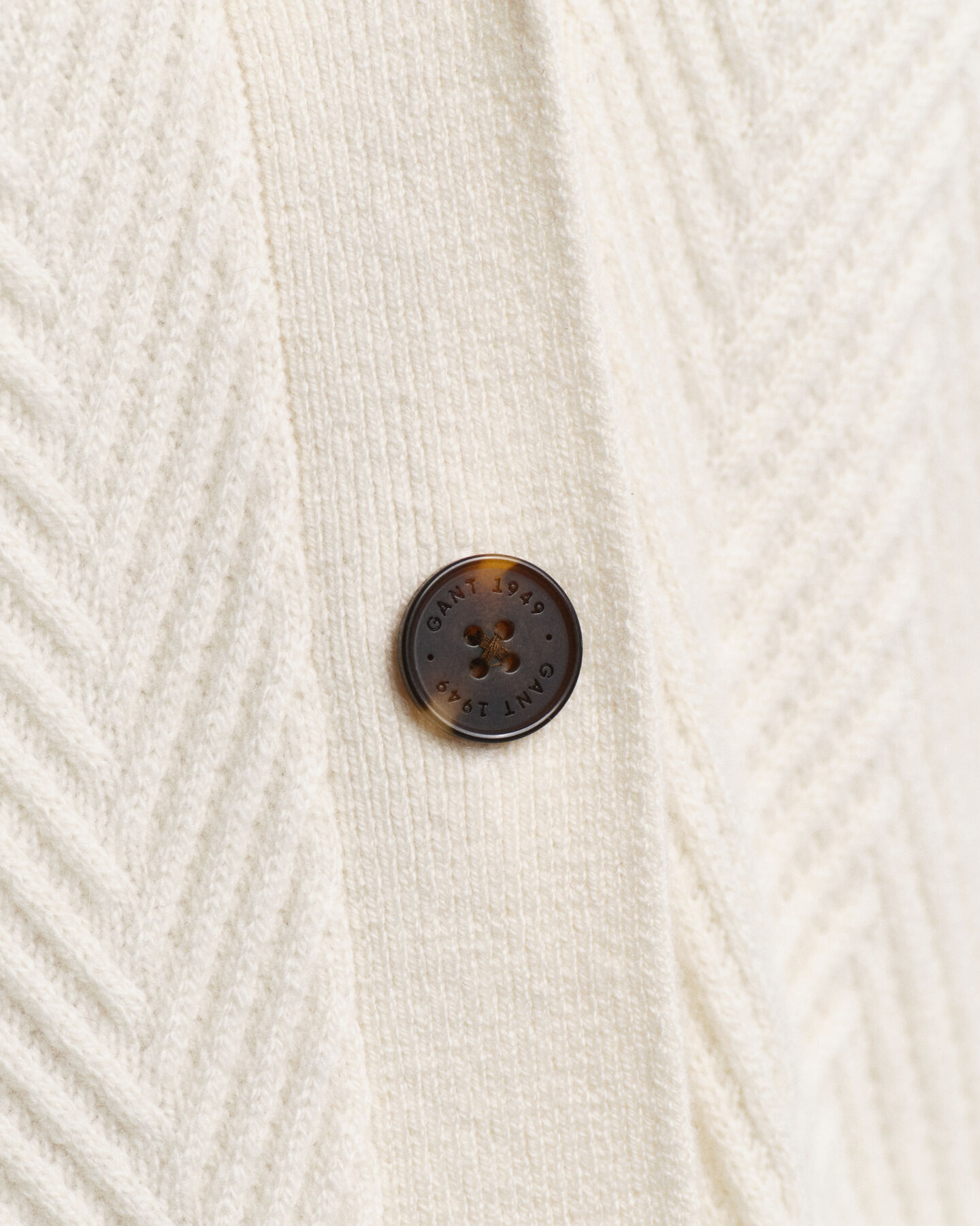 Herringbone V-Neck Strickjacke