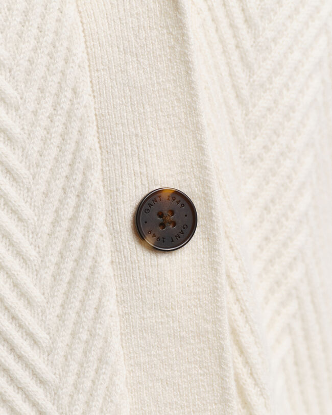 Herringbone V-Neck Strickjacke