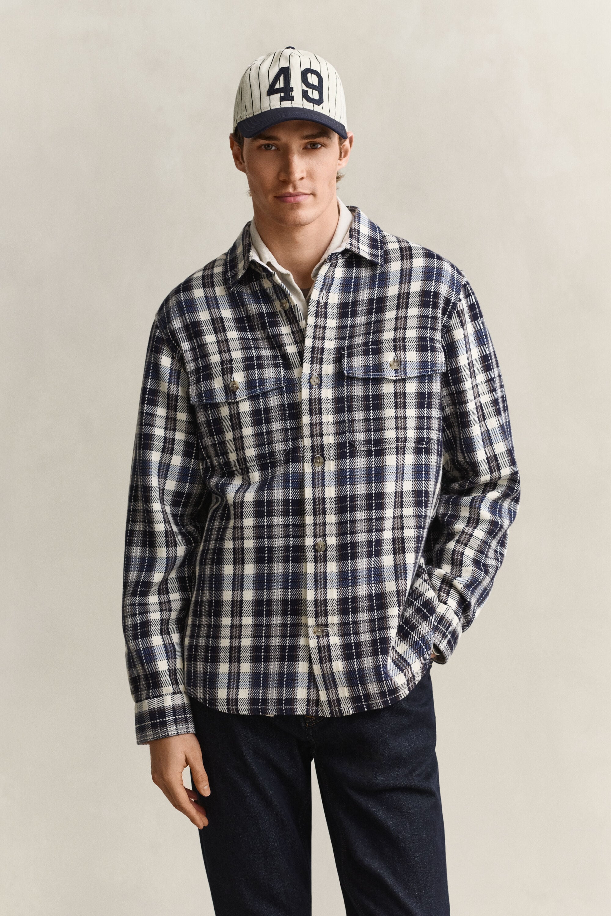 Checked Twill Overshirt