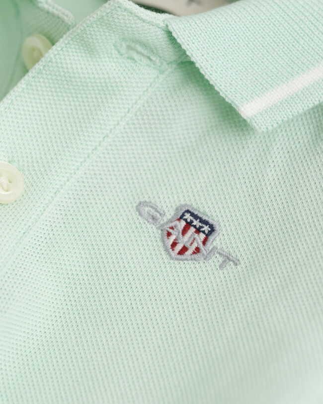 Baby Piqu&eacute; Body mit kontrastierenden Randstreifen