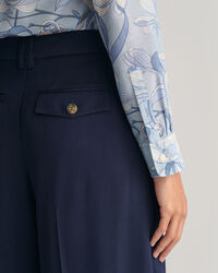 Regular Fit Magnolia Print Baumwoll Seiden Bluse