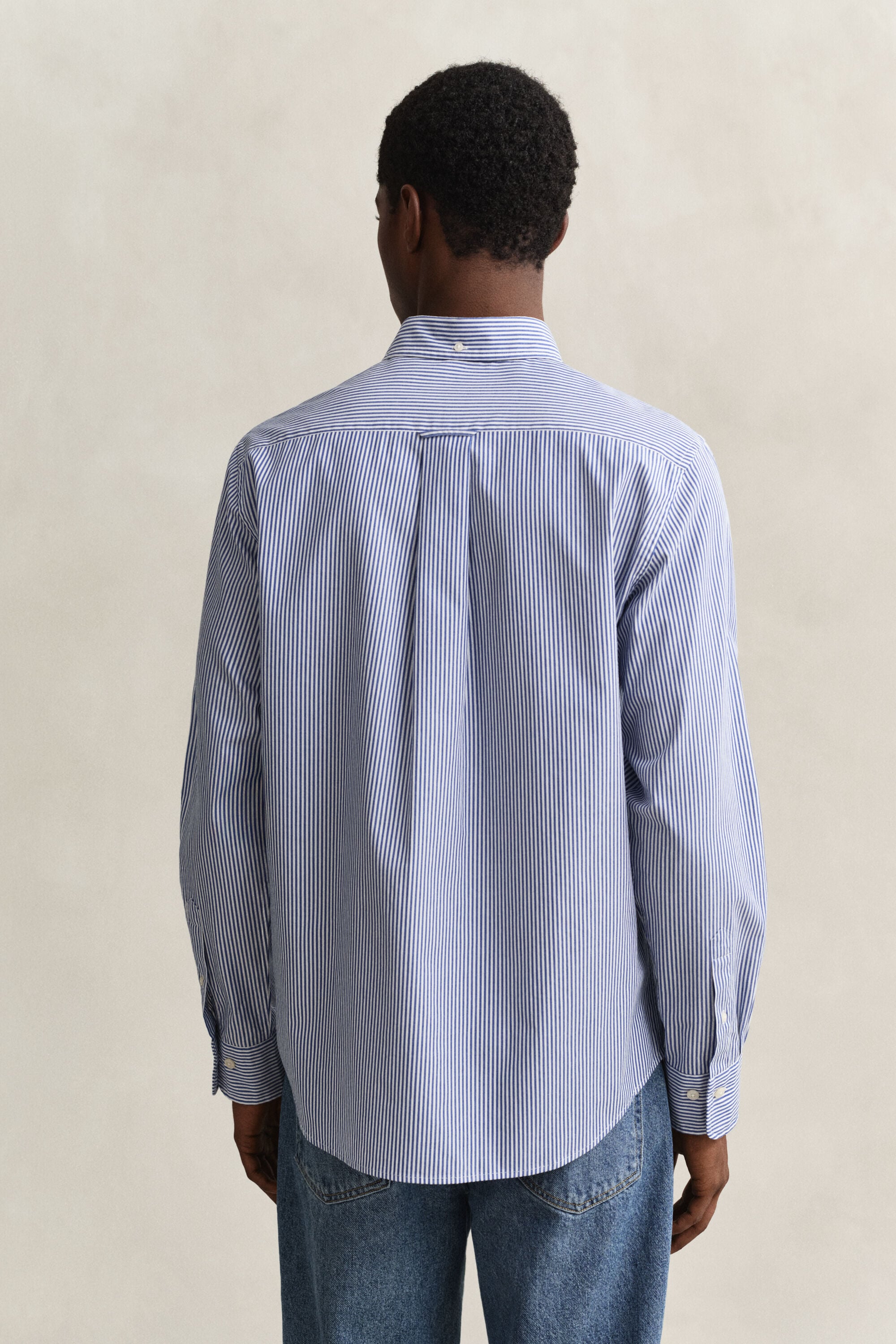 Camicia classica in popeline a righe Banker