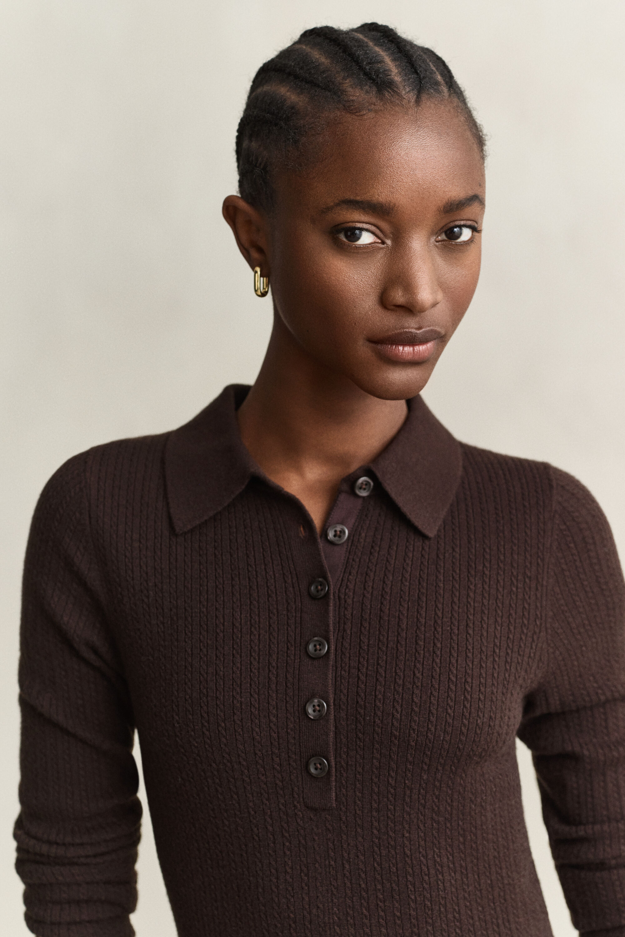Robe en maille torsadée