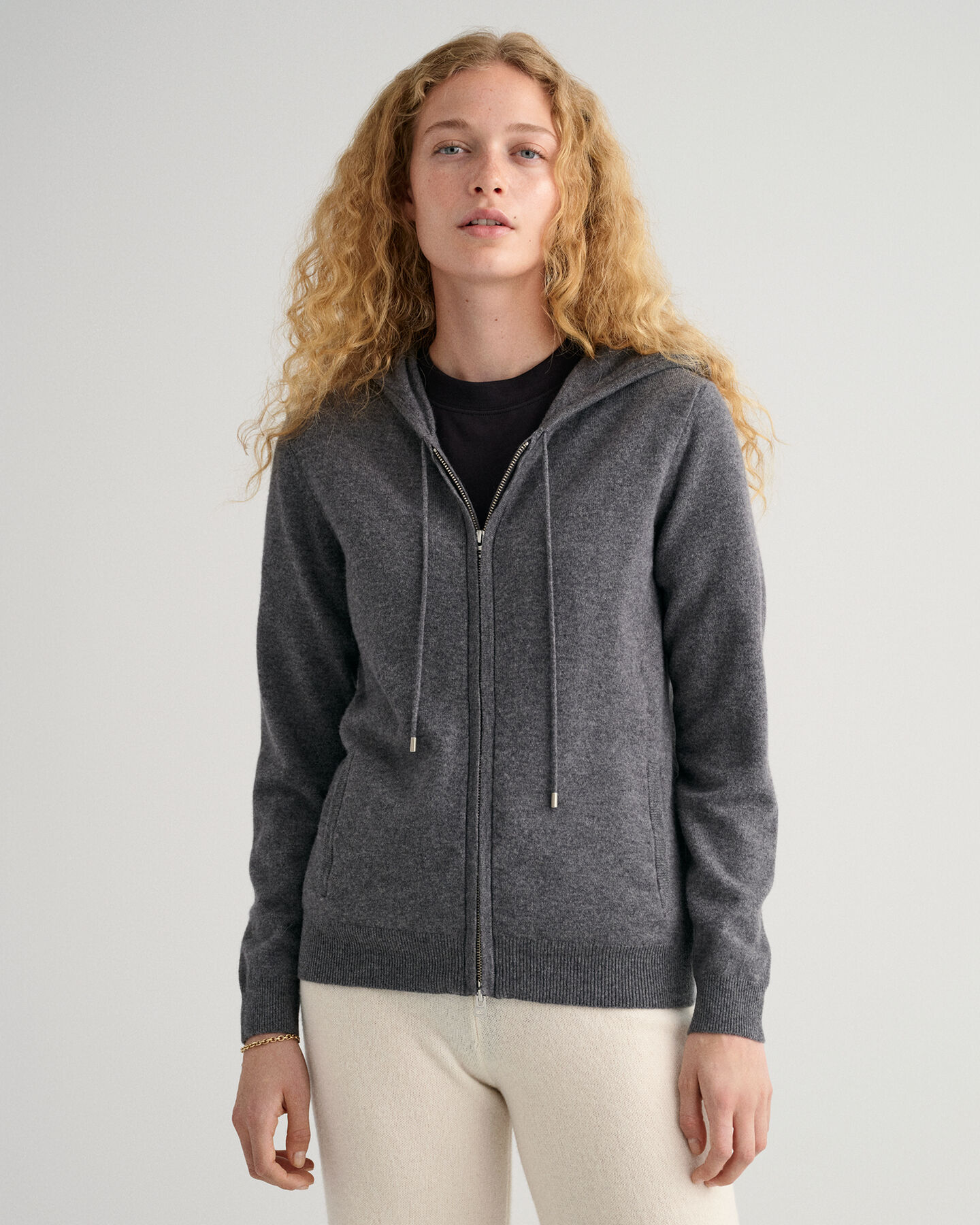 Sweatjacke aus Super Fine Lambswool
