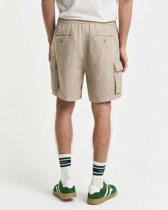 Regular Fit Cargoshorts aus Leinen