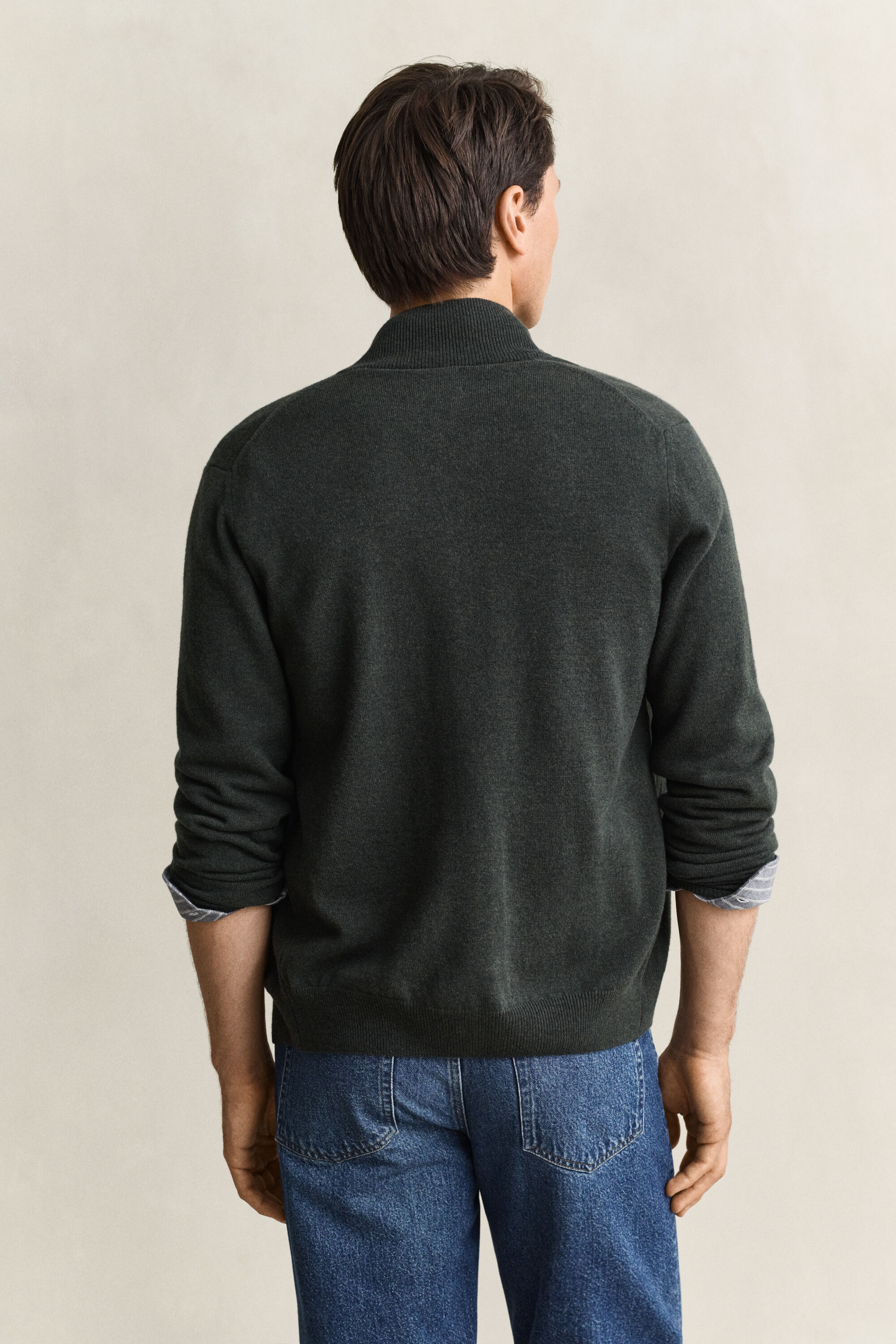 Strickjacke aus Lambswool mit Reißverschluss