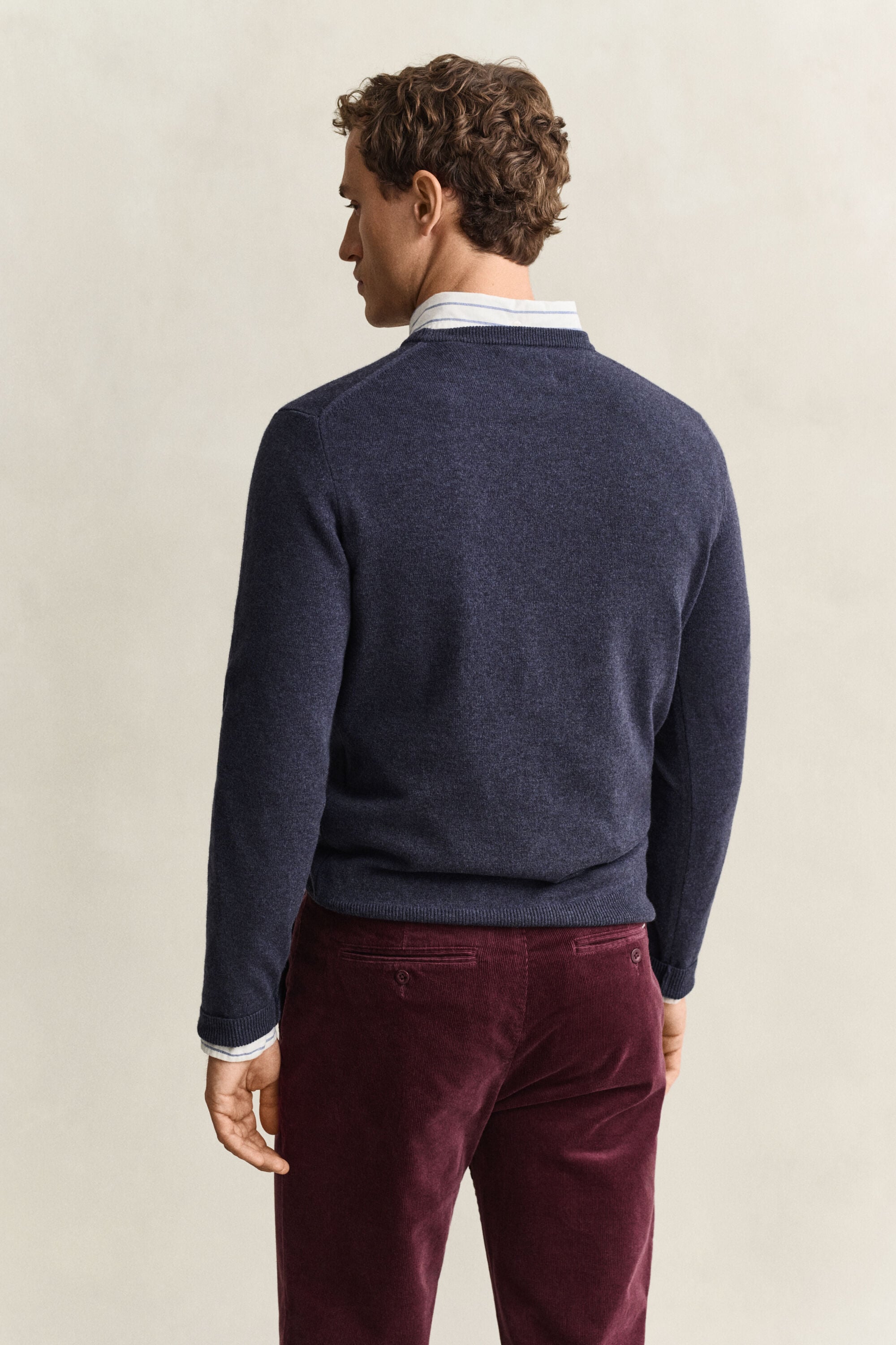 Rundhalspullover aus Lambswool