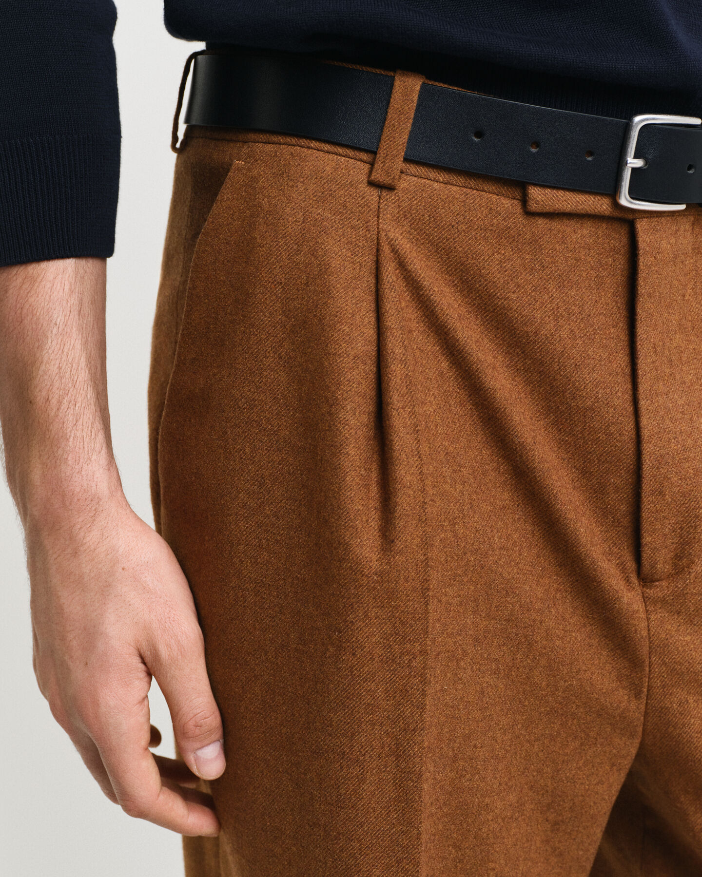 Relaxed Fit Anzughose aus Wollflanell