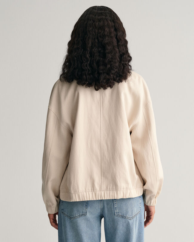 Bomberjacke aus Leinenmischung
