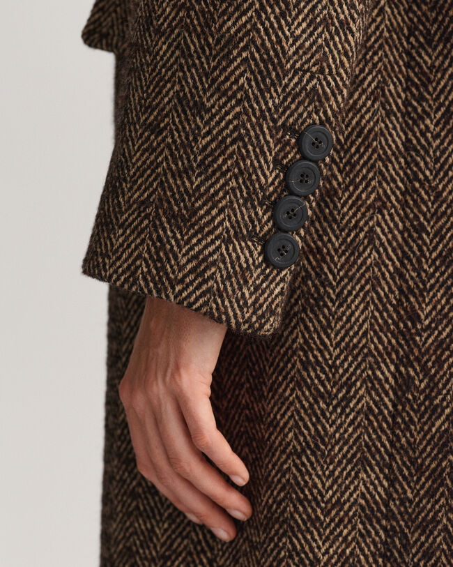 Mantel mit Fischgrätmuster