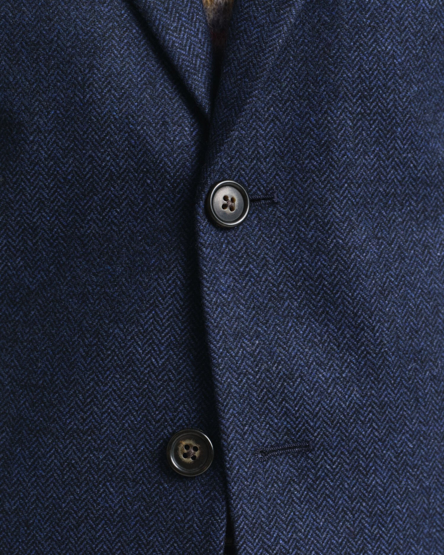 Giacca da abito con motivo a spina di pesce in flanella slim fit