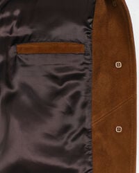 Relaxed Fit Blazer aus Veloursleder