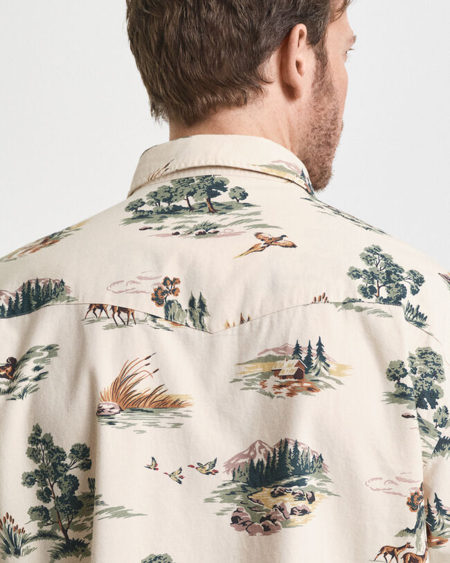 Relaxed Fit Rodeo Hemd mit Print