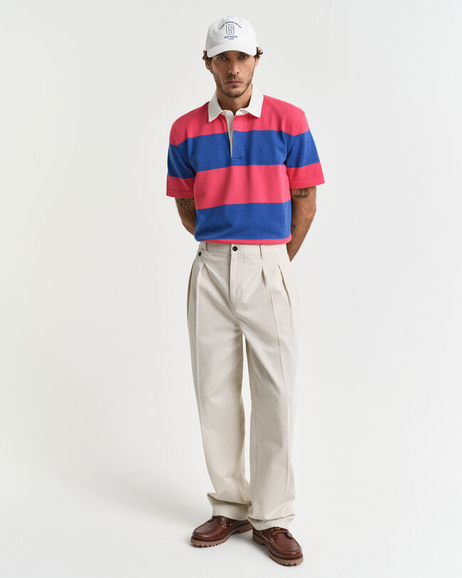 Poloshirt aus Baumwolle mit Streifen