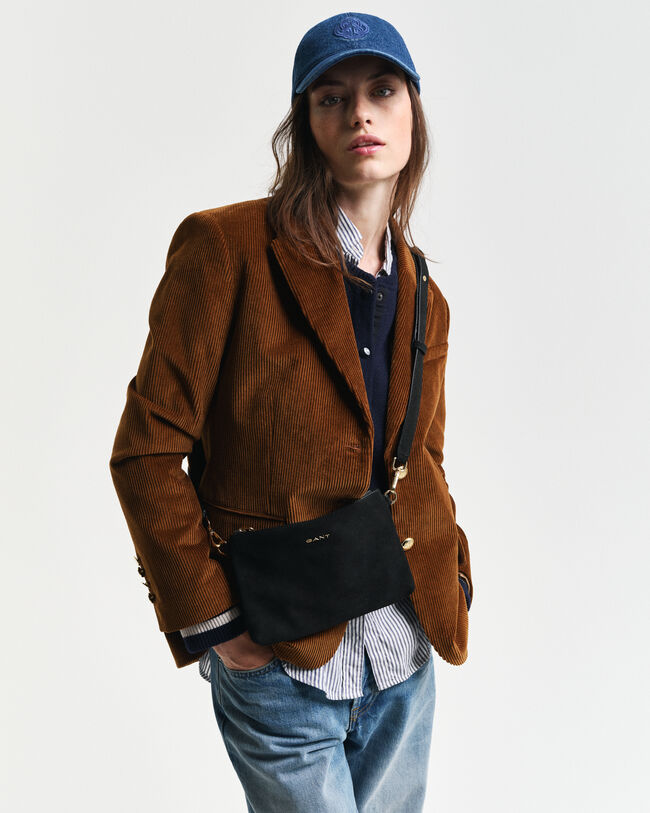 Umhängetasche aus Veloursleder