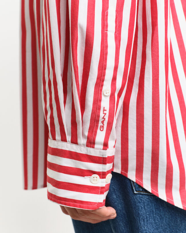 Oversized Classic Popeline Bluse mit Streifen