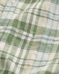 Regular Fit Madras Kurzarmhemd aus Leinen