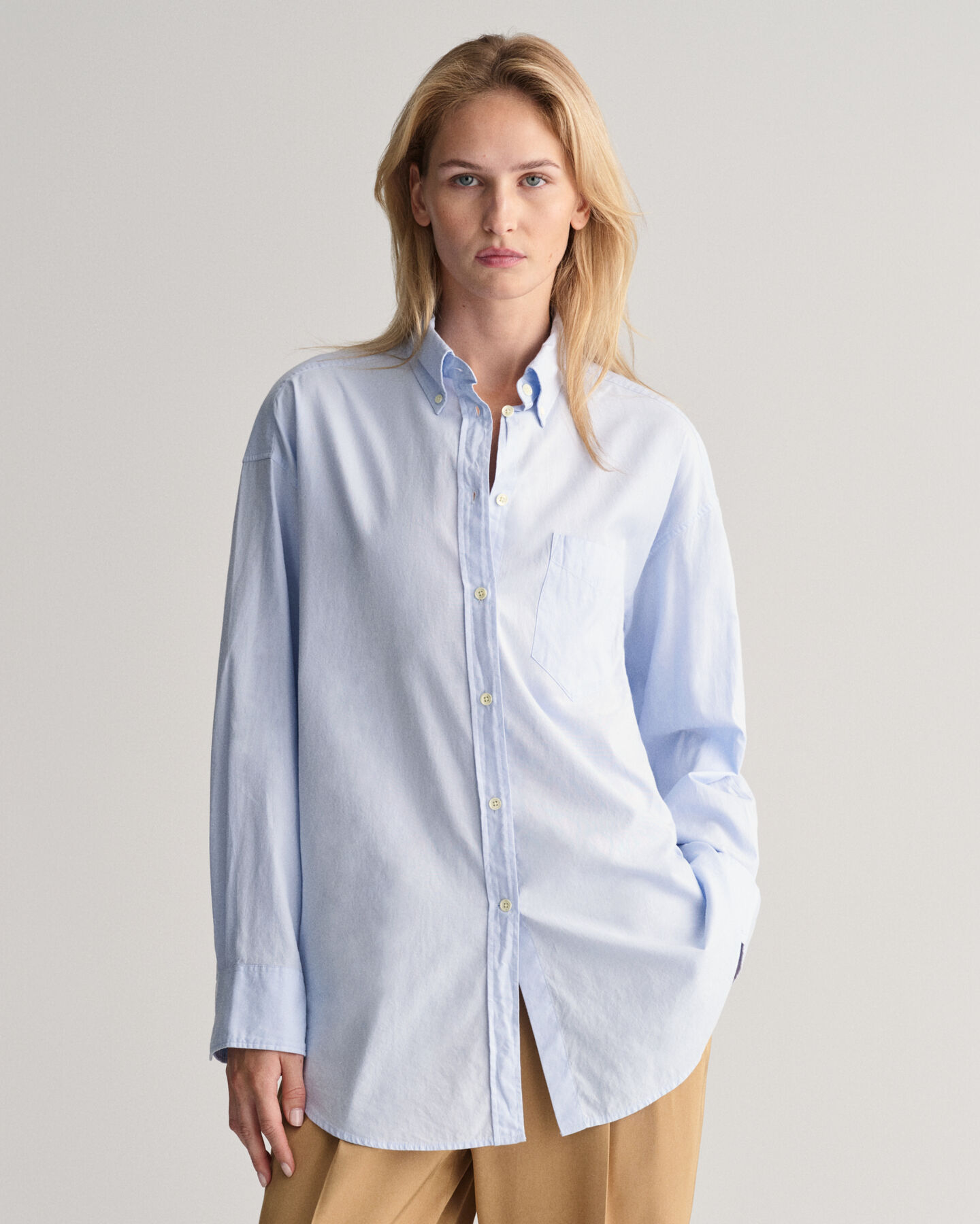 Oversized Fit Luxury Oxford-Bluse