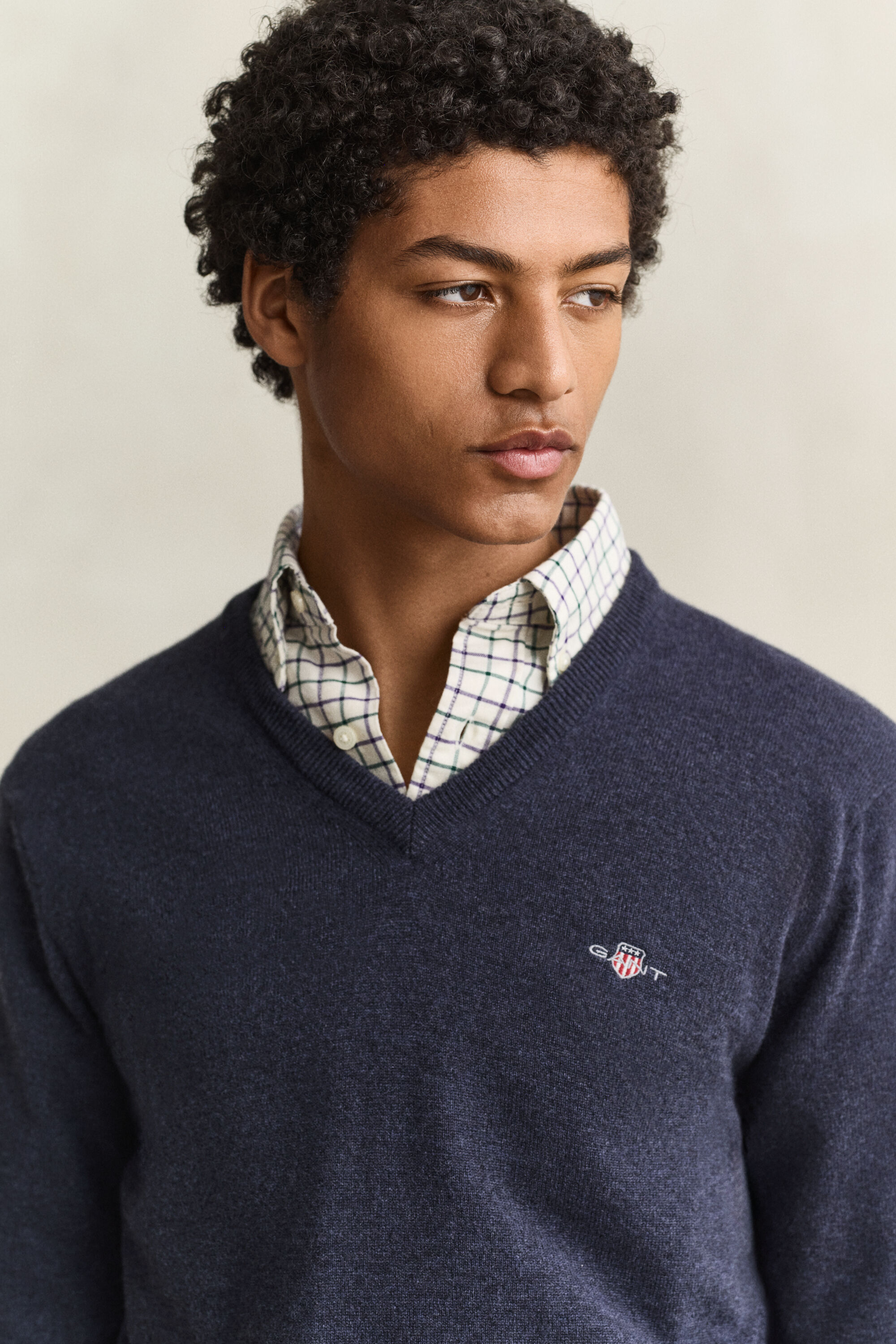 V-Neck Pullover aus Lambswool